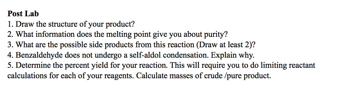 Solved Need help doing these post lab questions: Here's some | Chegg.com