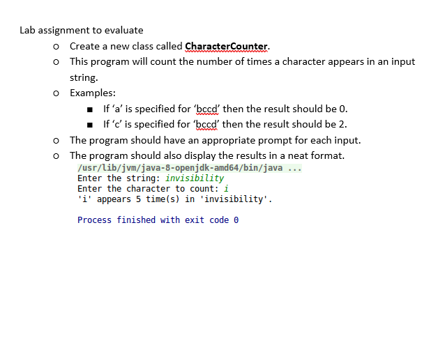 Solved Lab assignment to evaluate o Create a new class | Chegg.com