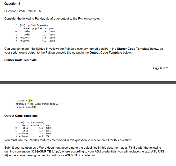 Solved Question 8 Question Grade Points: 0.5 Consider the | Chegg.com