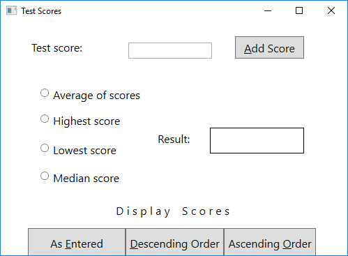 How do I use a button to put values into an array in | Chegg.com