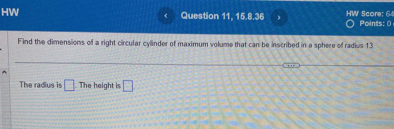 Solved Find The Dimensions Of A Right Circular Cylinder Of 