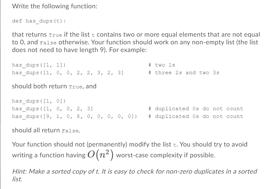 Solved You May Not Import Any Modules In Your Solution. You | Chegg.com