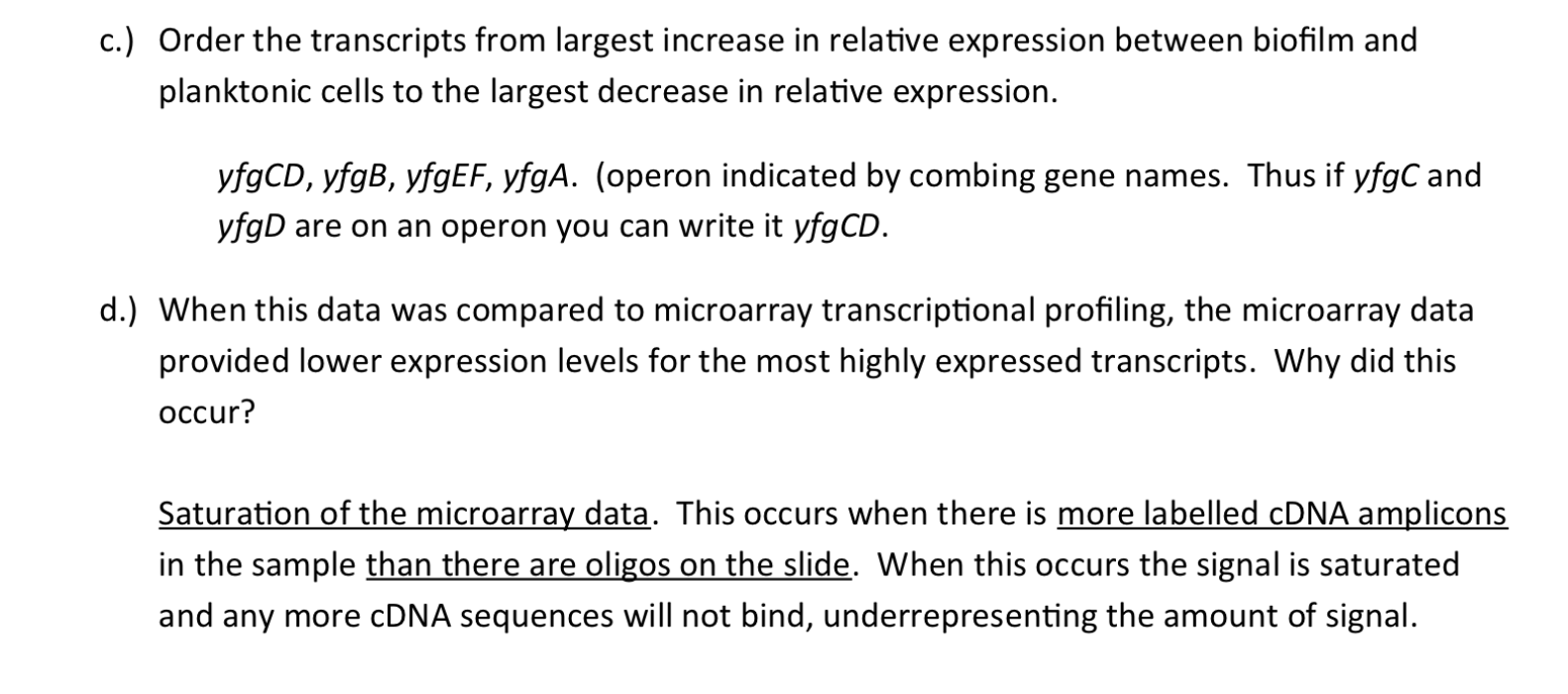 Solved THESE IS A GENOMICS QUESTION, PLEASE SEE ANSWER | Chegg.com