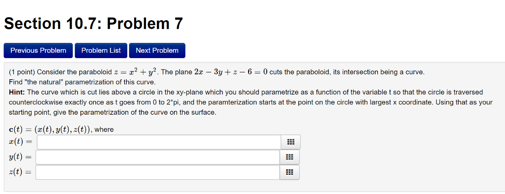 Solved Section 10.7: Problem 7 Previous Problem Problem List | Chegg.com