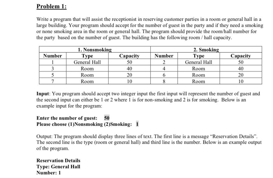 Solved Problem 1: Write a program that will assist the | Chegg.com