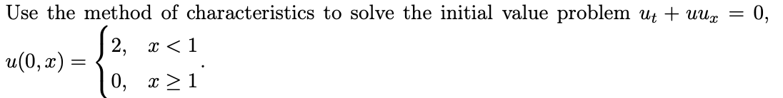 Solved Use the method of characteristics to solve the | Chegg.com