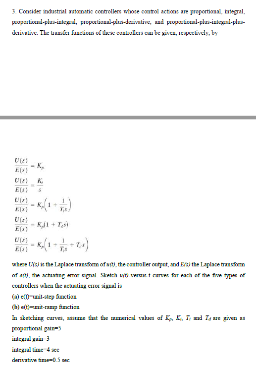 3. Consider Industrial Automatic Controllers Whose | Chegg.com