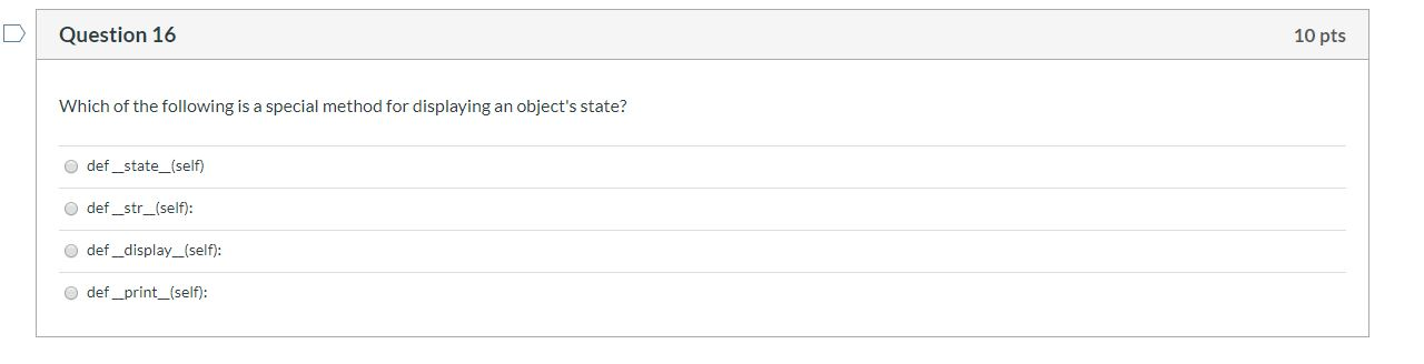 Solved Question 16 10 pts Which of the following is a | Chegg.com