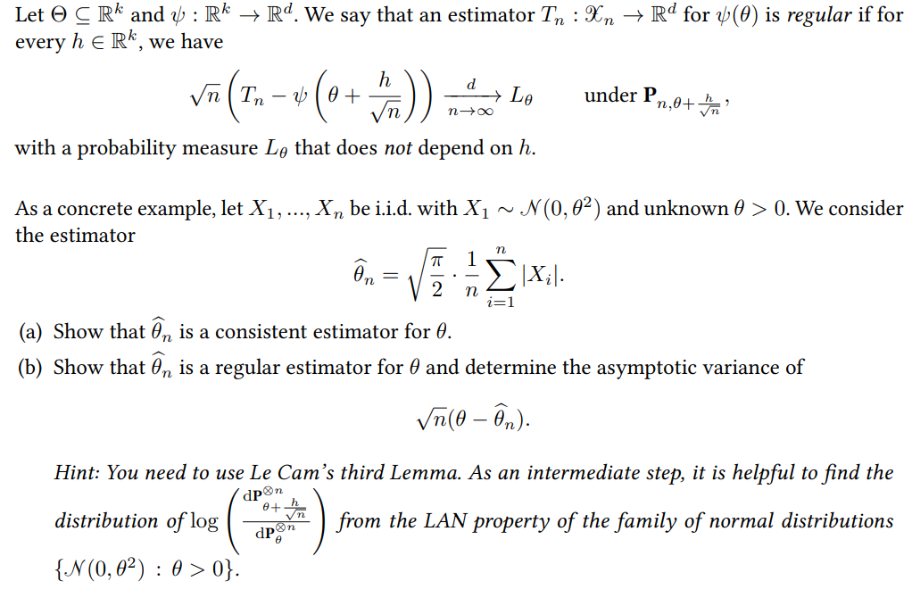 Solved Let Θ⊆Rk And ψ:Rk→Rd. We Say That An Estimator | Chegg.com