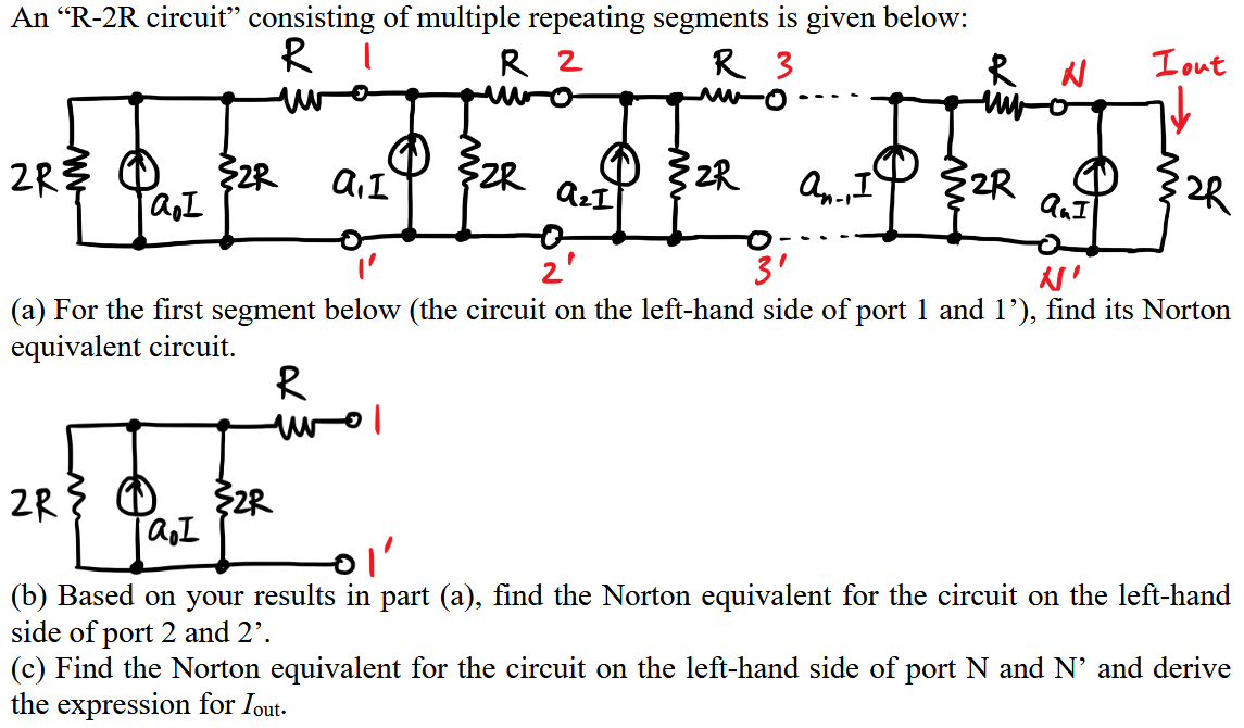 Solved (a) For The First Segment Below (the Circuit On The | Chegg.com