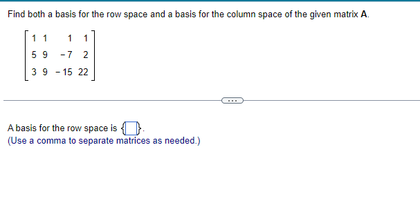 Solved Find both a basis for the row space and a basis for | Chegg.com