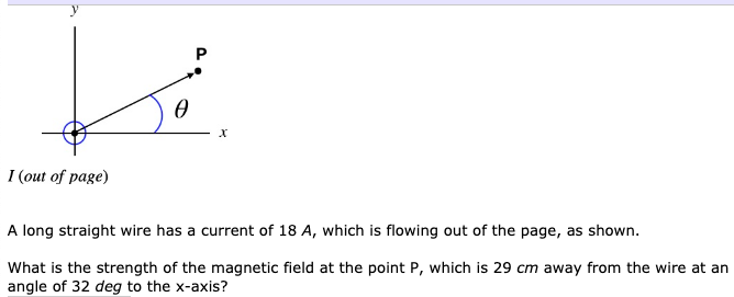 Solved De I (out of page) A long straight wire has a current | Chegg.com