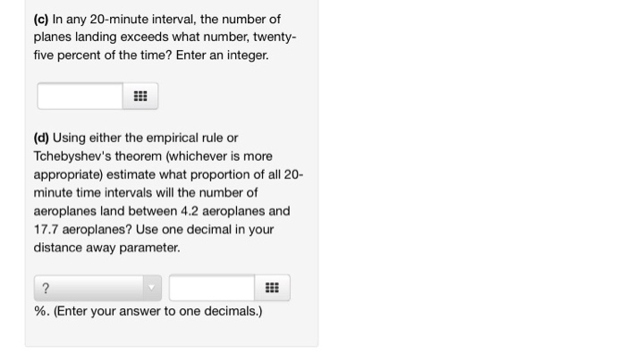 Solved (1 point) Interested in the number of airplanes | Chegg.com