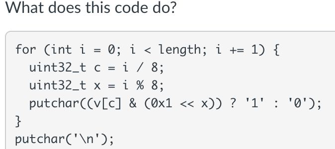 Solved What does this code do? for (int i = 0; i