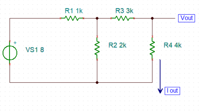 Solved Voltage Source= 8V R1=1K R2=2K R3=3K R4=4K Solve for | Chegg.com