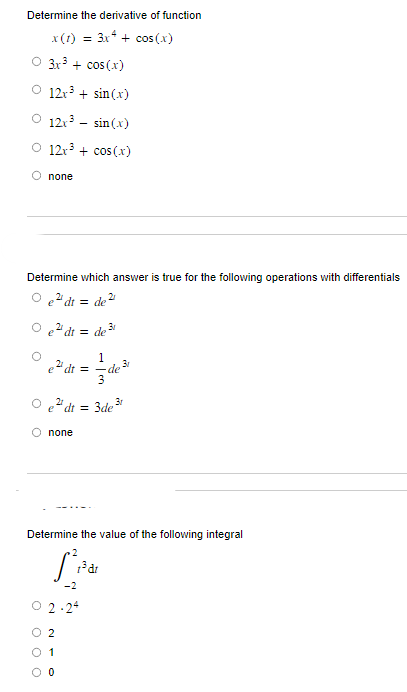 find the derivative of h x − 3 cos 12 x