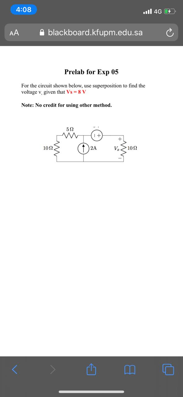 Solved 408 ..Il 4G 64 AA blackboard.kfupm.edu.sa Prelab for