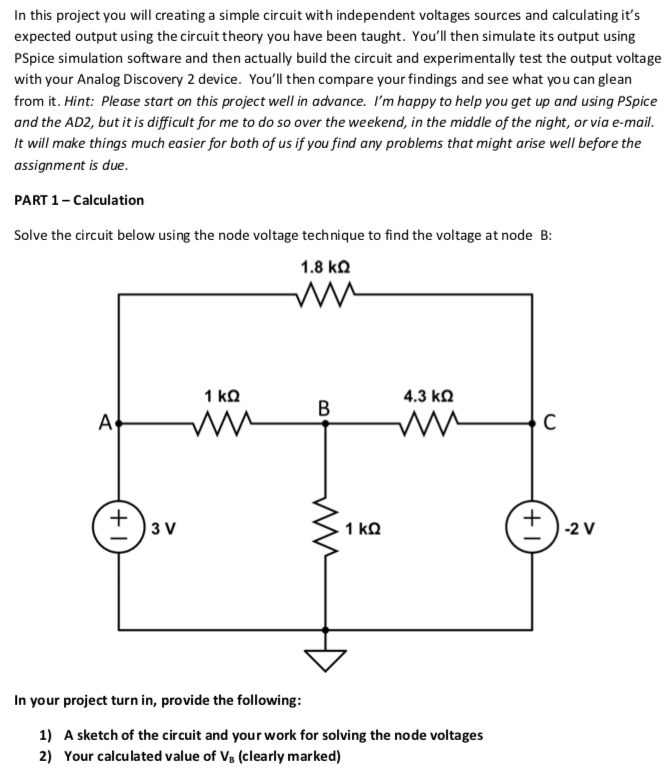 Solved In this project you will creating a simple circuit Circuit Diagram