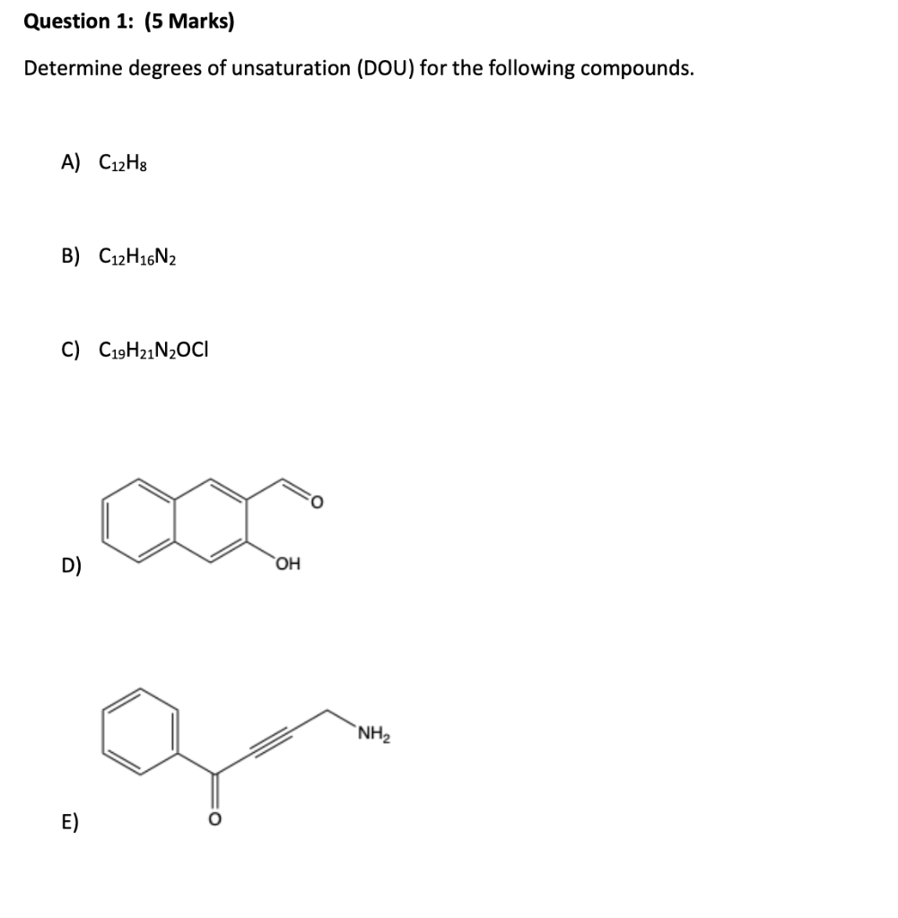 Solved Question 1: (5 Marks) Determine degrees of | Chegg.com