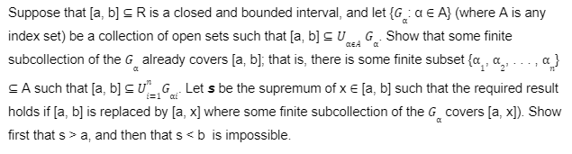 Solved Suppose that [a,b]⊆R is a closed and bounded | Chegg.com