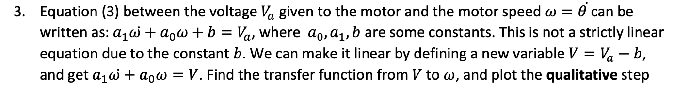 Solved 3. Equation (3) between the voltage Va given to the | Chegg.com