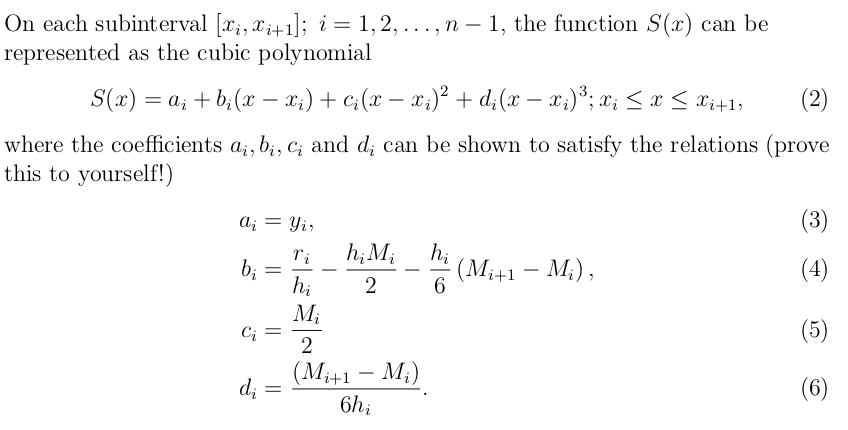 Solved On each subinterval [Li, Xi+1]; i = 1, 2, ..., 1 – 1, | Chegg.com