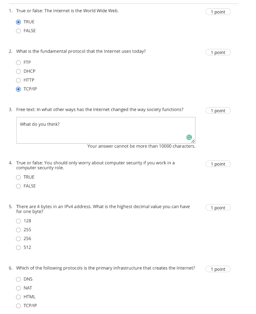 Is www an Internet True or false?