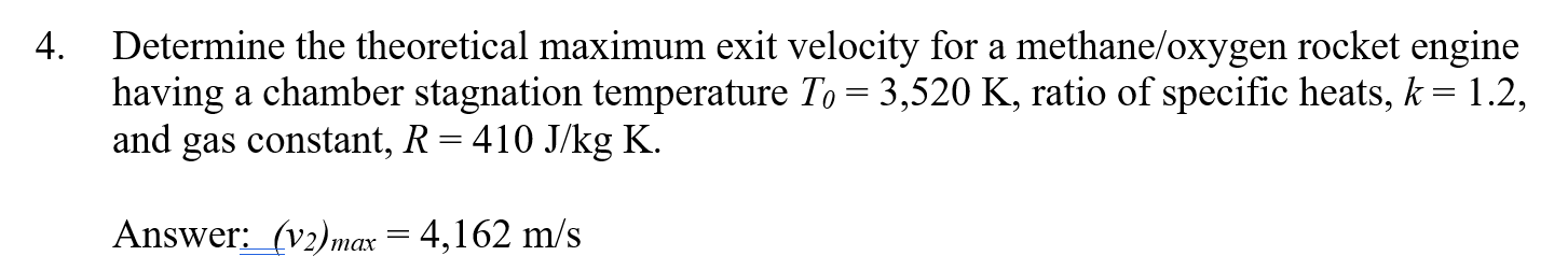 Solved Determine the theoretical maximum exit velocity for a | Chegg.com