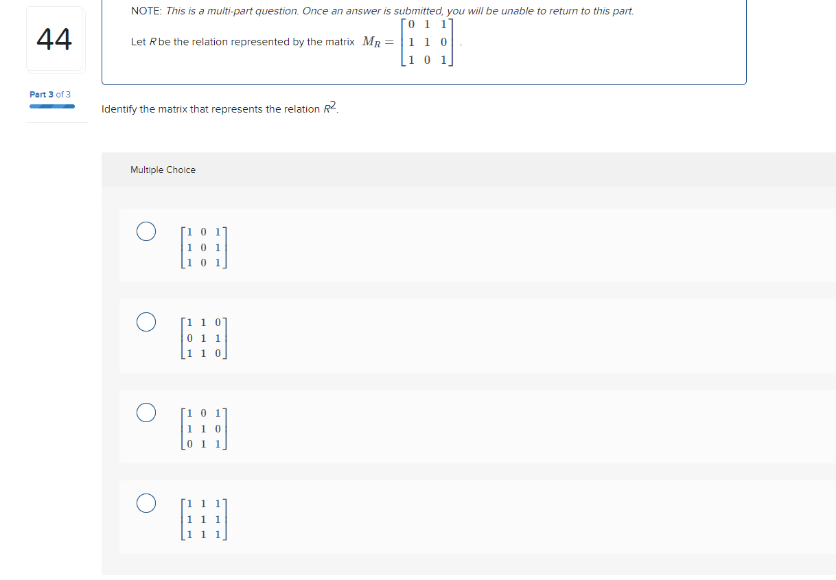 Solved NOTE: This is a multi-part question. Once an answer | Chegg.com