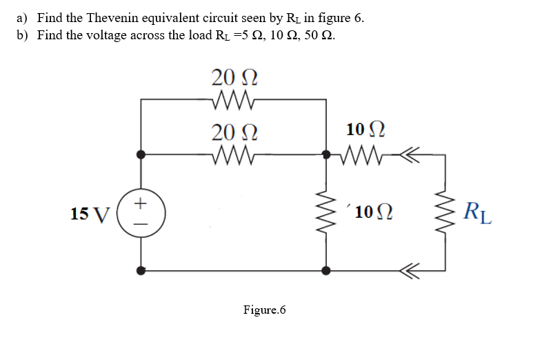 Solved A) Find The Thevenin Equivalent Circuit Seen By RL In | Chegg.com