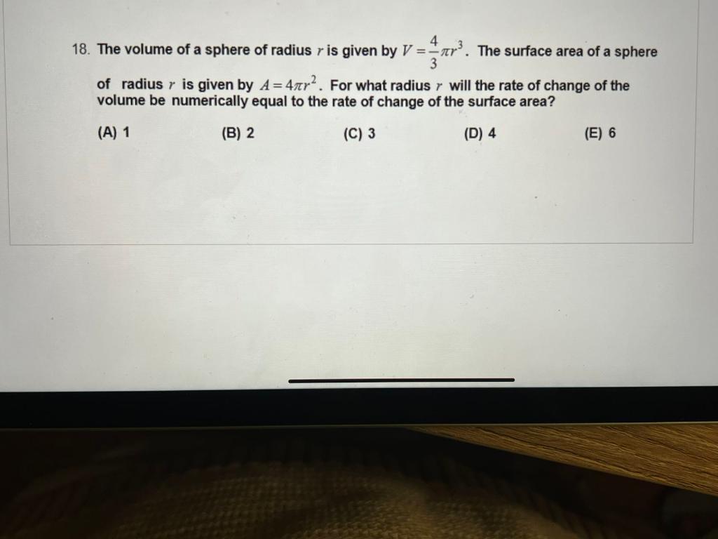 if the volume of a sphere of radius r is equal to