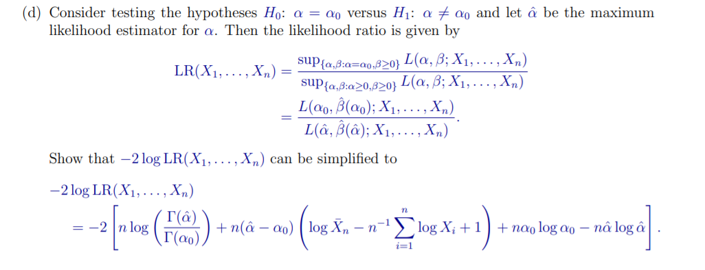 Solved 2 Let X1 Be A Random Sample From The Gamm Chegg Com