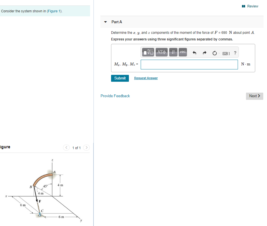 Solved Review Consider the system shown in (Figure 1). Part | Chegg.com