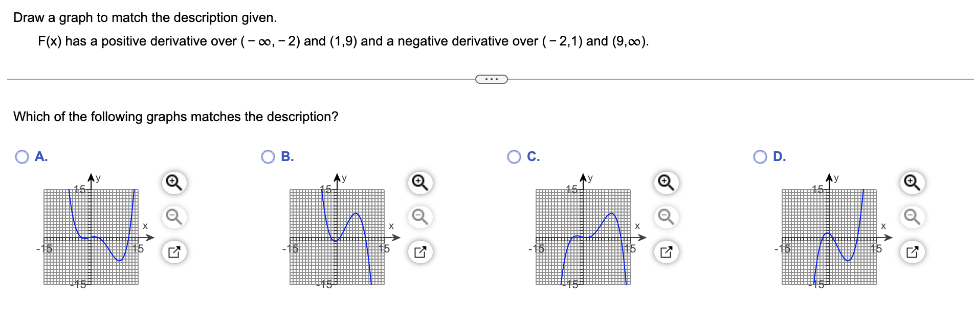 Solved Draw a graph to match the description given. F(x) has | Chegg.com