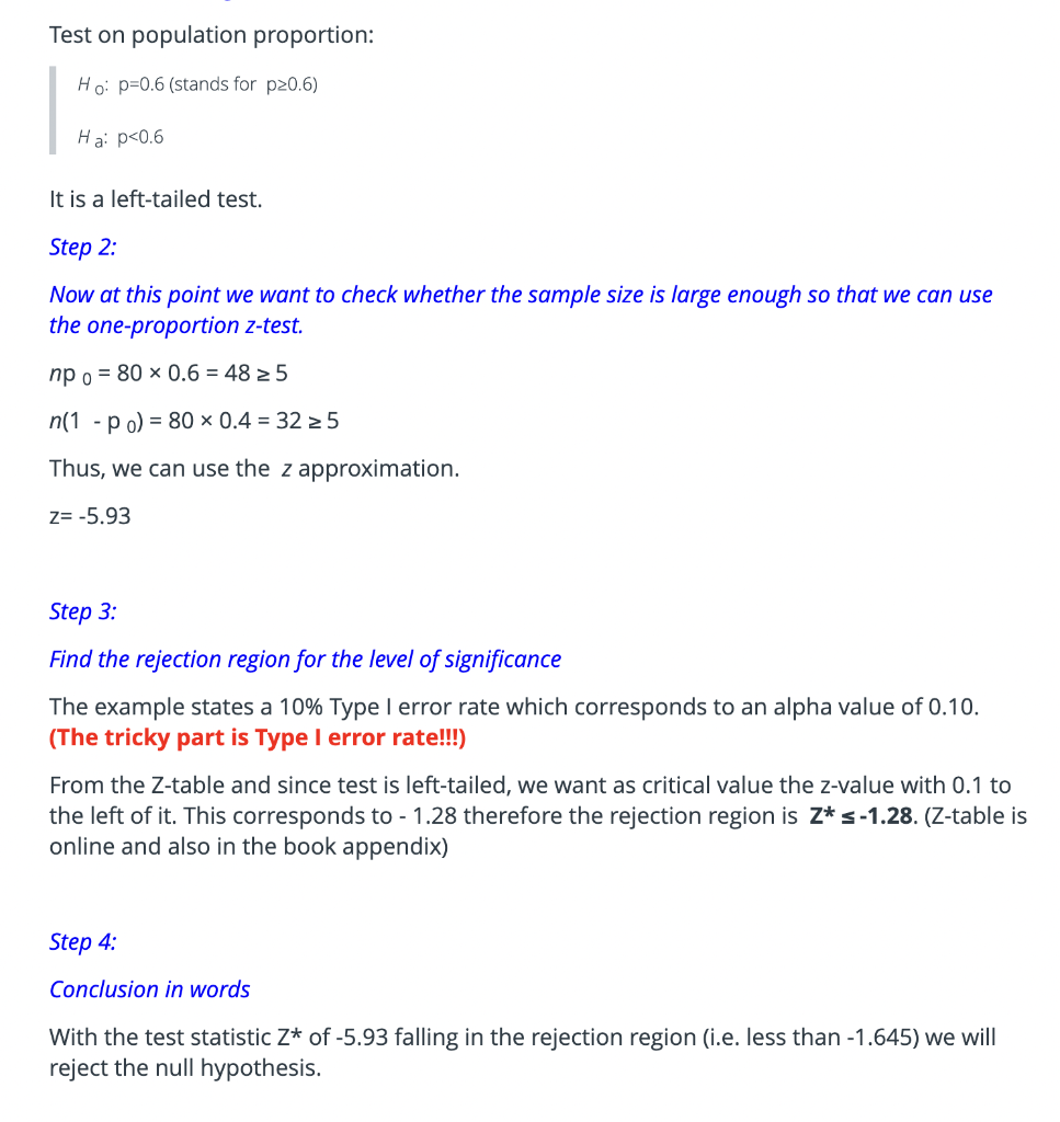 Following A Statistical Test Example, finish the | Chegg.com