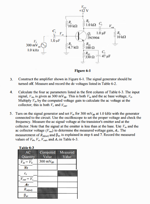 Solved Roke loke a S 0. 1.0 uF 2N3904 SR 10k 1.0 uF V 300 mV | Chegg.com