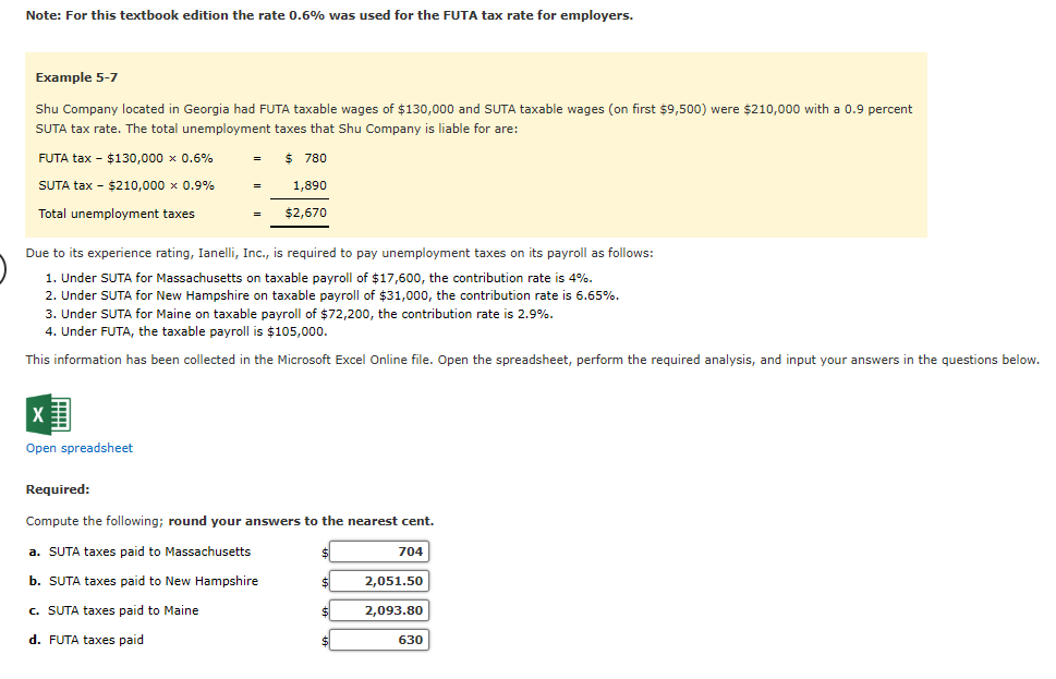 Solved Note: For this textbook edition the rate 0.6% was | Chegg.com