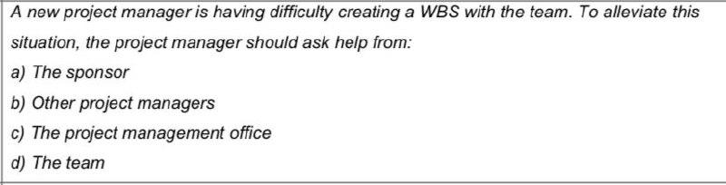 Solved A new project manager is having difficulty creating a | Chegg.com