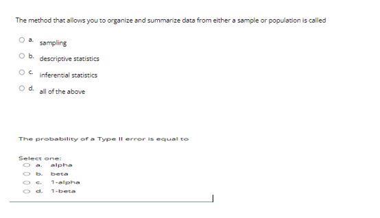 Solved The Method That Allows You To Organize And Summarize | Chegg.com