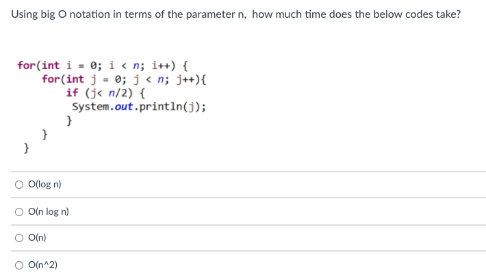 Solved Using big o notation in terms of the parameter n, how | Chegg.com