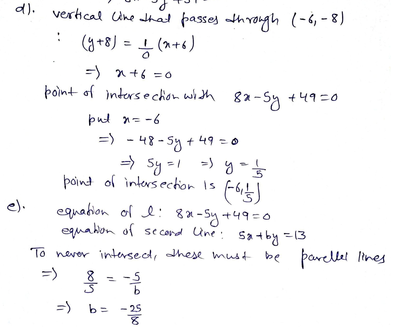 Solved 1) A line ℓ contains the points (−21,9) and (−3,5). | Chegg.com