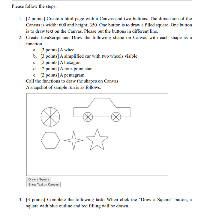 Solved Please follow the steps: 1. [2 points] Create a html | Chegg.com