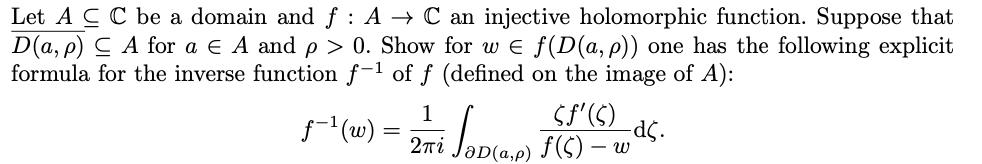 Solved Let A C C Be A Domain And F A C An Injective H Chegg Com