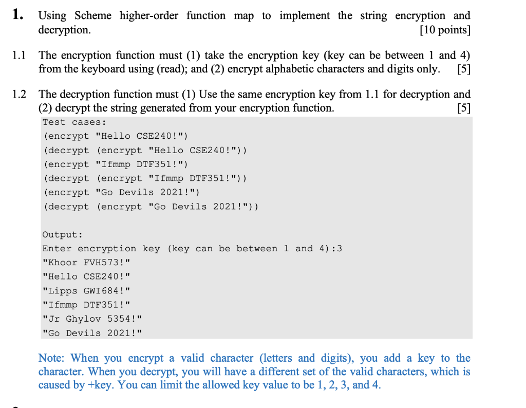 Solved source code: ;Q1 (10 points) ;1.1 encryption (5 | Chegg.com