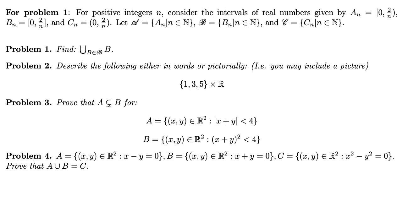 Solved = For Problem 1: For Positive Integers N, Consider | Chegg.com