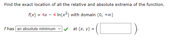 Solved Find the exact location of all the relative and | Chegg.com