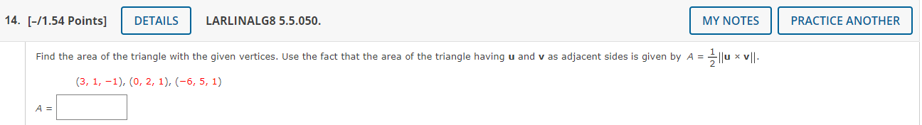 how to find area of triangle if three sides are given