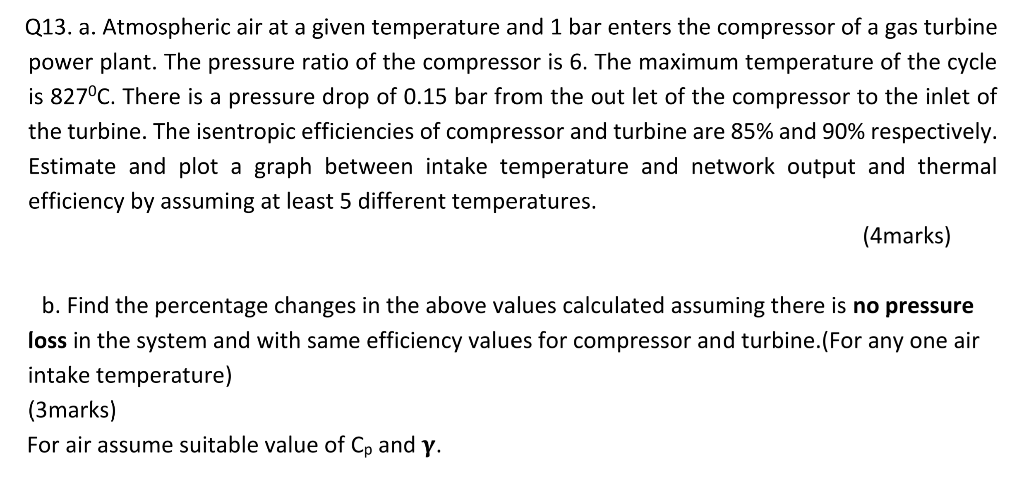 Solved Q13. a. Atmospheric air at a given temperature and 1 | Chegg.com