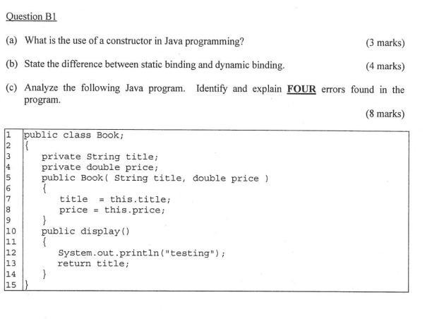 Java Code Questions And Answers Solved I Want The Solution O