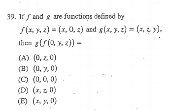 Solved 39 If F And G Are Functions Defined By F X Y Z Chegg Com